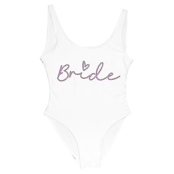 S-3xl Guldtryck Team Bride En-delad Baddräkt Squad Kvinnor Badkläder Möhippa Fest Baddräkt Sommar Strandkläder Baddräkt bride1 S