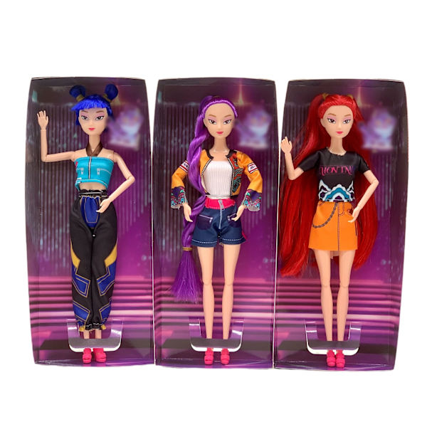 Anime Dockleksset för Flickor, 3-pack