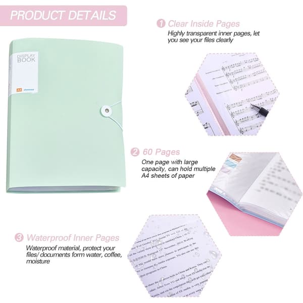 Mappe Transparent Interiør Multi-lags Ressourcebog Studerende Testtaske Binder Kontraktmappe Filmappe