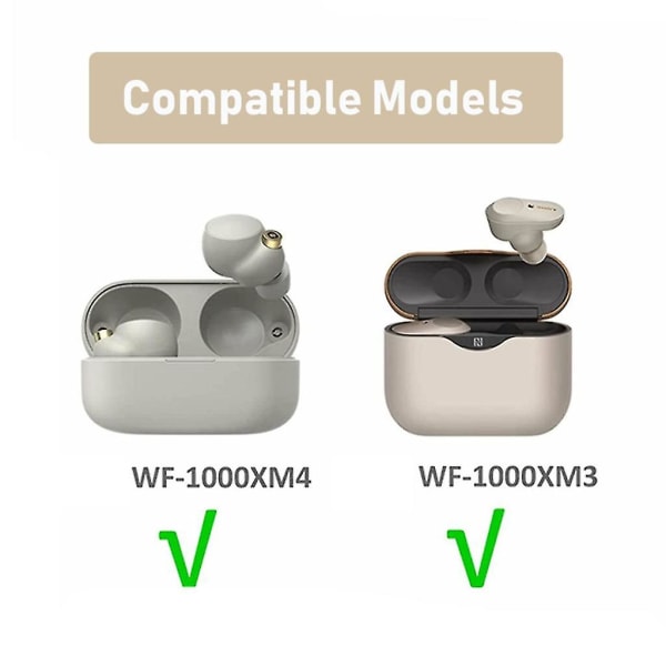 Minneskum Öronproppar för Wf-1000xm4 Wf 1000xm4 Hörlurar Öronpropp Örontips Filter Gray M