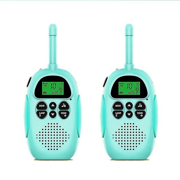 Walkie Talkie för Barn Pojkar Flickor Leksak 3-10+ År 8 Kanaler Vox Scan Uppladdningsbar Tvåvägsradio, 3 Km Räckvidd, Walky Talky för Utomhusäventyr Multi Blue