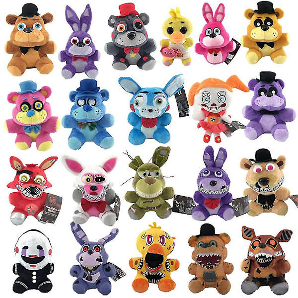 1 st. Het Fem Nätter Hos Freddy Fnaf Plyschleksaker Speldocka 18/22/25/28/30 Cm Bonnie Björnen Foxy Cartoon Fyllda Dockor Freddy Leksaker För Barn Presenter 38 Stilar 18cm Jinxiong