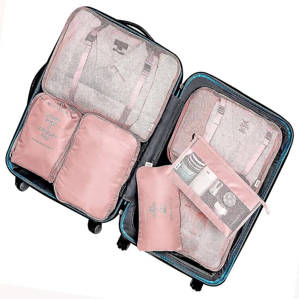 Rejsepakketerninger, multifunktions 8 stk/sæt Travel Cubes Bagageorganisator Vandtæt rejsekompressionskufferttaske Travel Essential taske