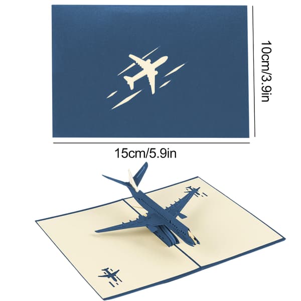3D Fly Gratulasjonskort - Grå