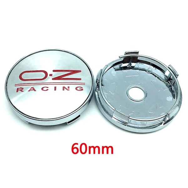 4 kpl 56mm 60mm 65mm 68mm auton pyörän keskinapan suojukset vanteen cover Auto Oz Racing -logon tunnusmerkki ulkopuolen muotoilutarvikkeet