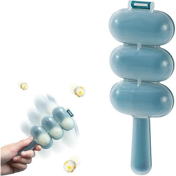 Blå Risballform, Risballformer, Risballshaker, Risballmaskin DIY Risballform Sushimaskin Risballform med 3 rom