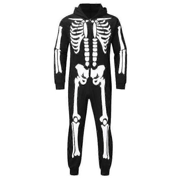Unisex Luurankoasu Perheen Pyjamahuppari Onesie, Perheen Joulupyjamat Unilegginsit men M