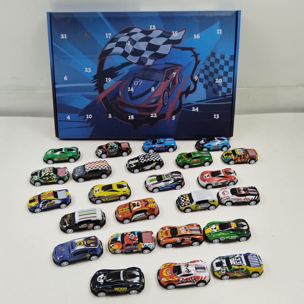 Julekalender Bil Blind Box 24-dagers nedtelling Brannbilsett