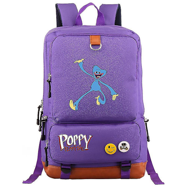 Huggy Wuggy Poppy axelväska rese student skolväska Purple