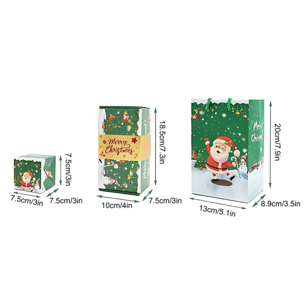 Julöverraskning Studsande Låda Set - 16 Studsande Lådor + Presentförpackning + Presentpåse. Kreativ Jul Födelsedagspresent Set.