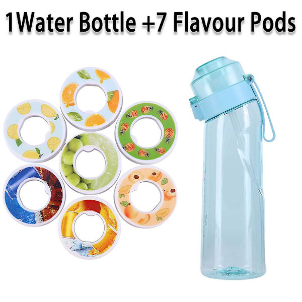 Makuvesi pullo 7 makuainetta Air Water Up pullo himmeä musta 650ml Air Starter Up Set vesimuki retkeilyyn urheiluun F China