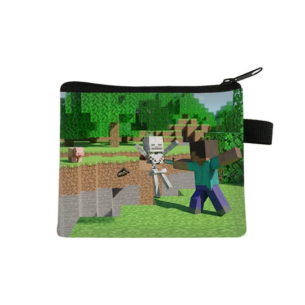 Minecraft Mini Myntbörs — Portabel Kortfodral i Polyester för Studenter 13.5*11cm.39