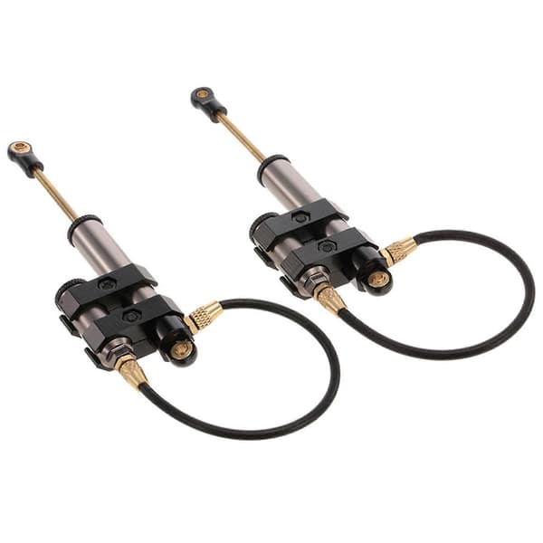 1 par RC affjedring støddæmper og tilbehør kraftig hydraulisk justerbar reservedelsstøddæmper til 1:10 RC SCX10 D90 TRX4 Buggy Titanium farve