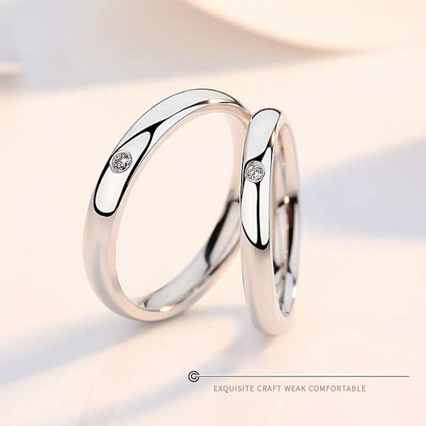 2x/sæt brude brusebad ringe forlovelsesring glitter fidget kvinder ringe legering