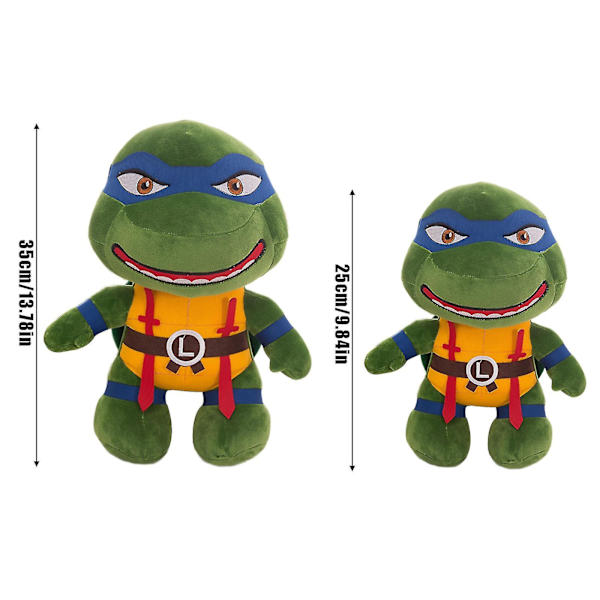 Teenage Mutant Ninja Turtles Plys Tmnt Leonardo Plushie Sød Skildpadde Plushies Dukke Til Børn Red 35cm
