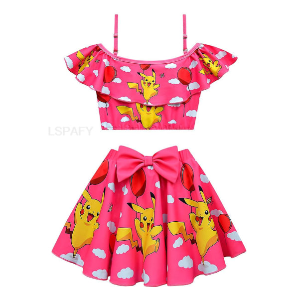 Tegneserie jenter badedrakt Pikachu jenter badedrakt to deler barn bikini sett barn badedrakt svømmedrakt 20327 Size 130