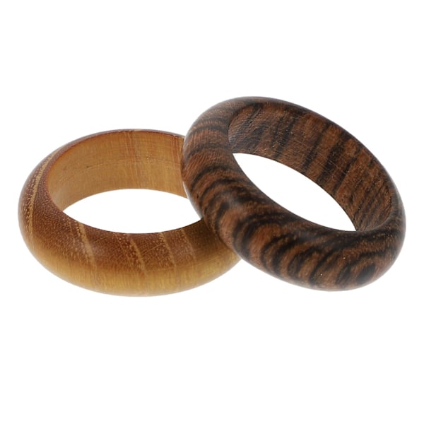 2 stk. træfingre ringe håndværk ringe vintage finger dekorationer ringe ornamenter