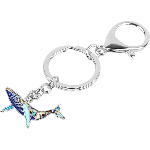 Emalj-legering Söt Val Keychain Ocean Nyckelringar För Kvinnor Flickor Väska Plånbok Charms Nyhet
