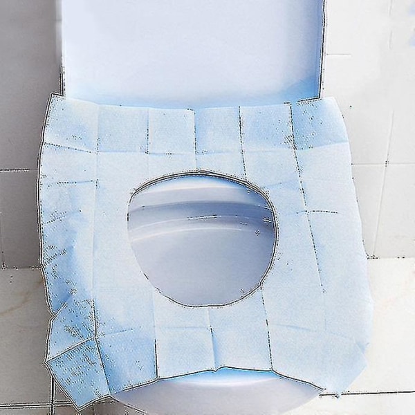 50 stk ikke-vevd engangs toalettseteputepapir fortykket reise Essential Toaletttrekk for mor Vanntett bærbart sete toalettpapir