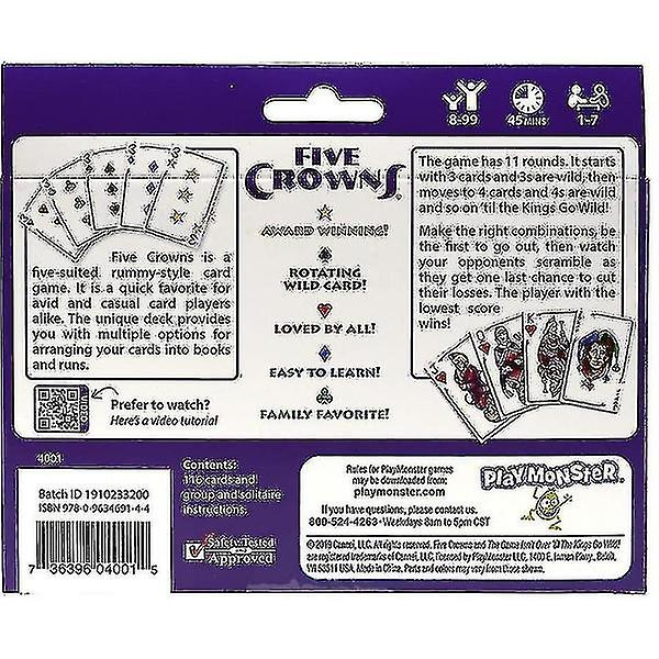 Five Crowns Card Game Perhekorttipeli - Hauskoja pelejä perhepeliiltaan lasten kanssa (hy)