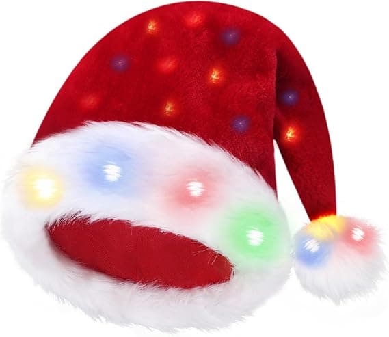 Lysende julehat, sjov julehat, egnet til voksne eller børn.
