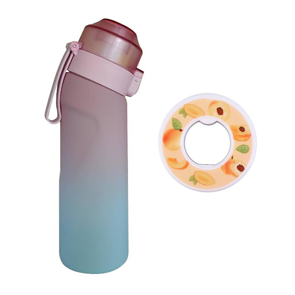 Smagfuld vandflaske med 7 smagskapsler Air Water Up flaske Frosted Black 650ml Air Starter Up sæt Vandkop til camping Sport Q SPAIN