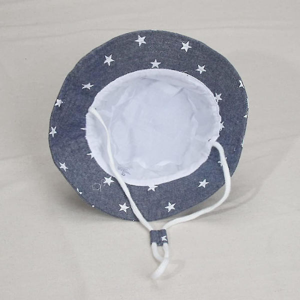 Barnhatt Justerbar Solhatt Andningsbar Strandhatt För Pojkar Flickor_ll Star Denim 2-4 Years