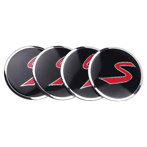 Bilstil 4 stk 56mm hjulnavkapsel rotteklistremerker for Mini Cooper S Jcw R55 R56 R50 R53 R60 # Yogu
