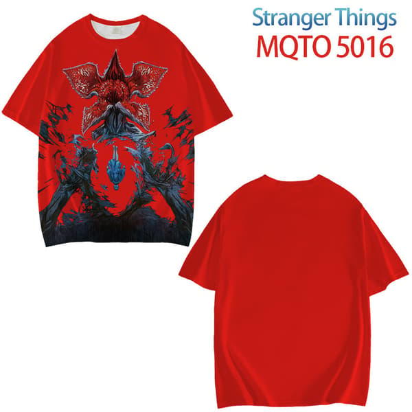 Stranger Things T-skjorte med trykk og korte ermer - Størrelse M - Stil 7
