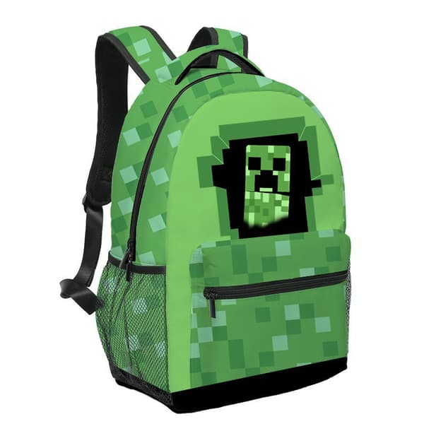Minecraft-tema Dubbelsidig Tryckt Ryggsäck. Stil 3