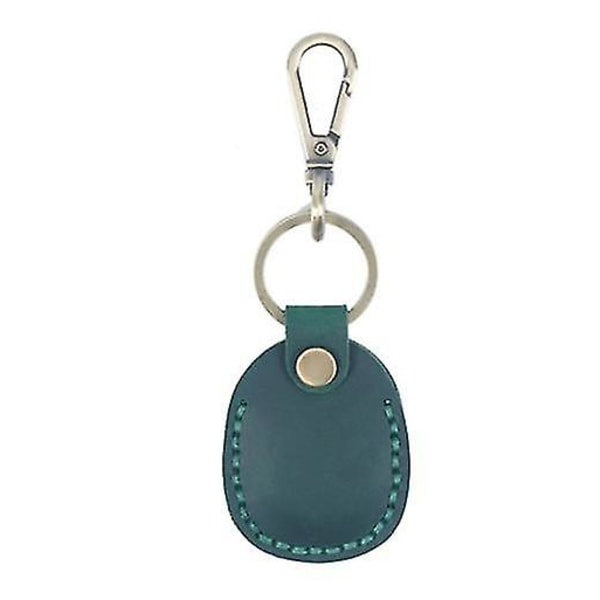 2 stk. PU Læder Airtag Nøgleholder, Airtag Vedhæng Airtag Etui Airtag Holder Airtag Nøglering Airtag Nøgleholder Etui Green