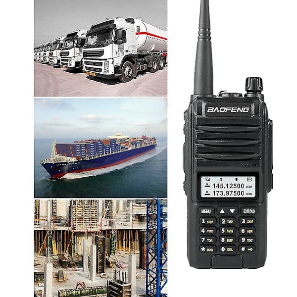 A58S Walkie Talkie Tri-Band VHF UHF Dual Band Transceiver Bærbar Håndholdt CB Ham Radio black