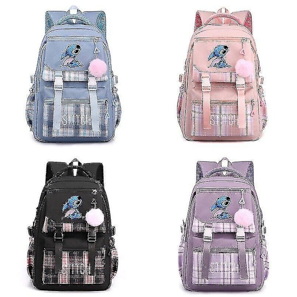 Lilo ja Stitch -reppu lapsille, koululaisille, opiskelijoille, kannettava tietokoneen laukku, matkareppu Blue