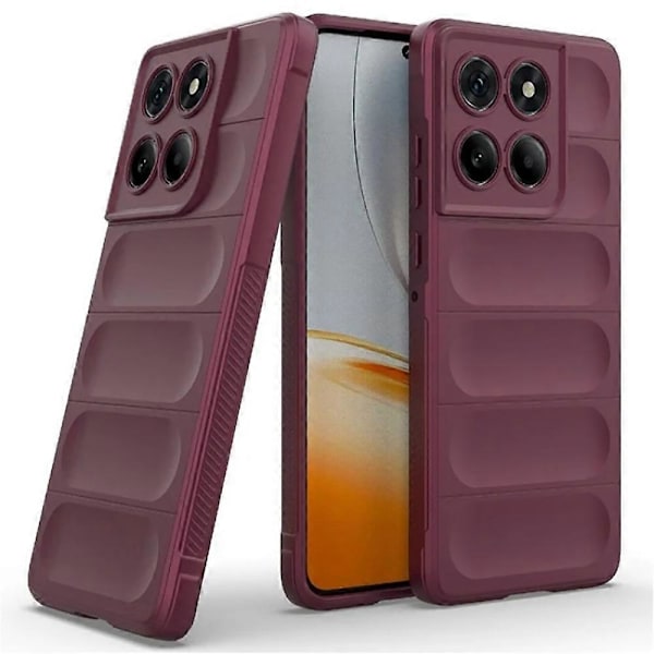 WANLONFENG HD Series TPU-etui med skridsikker overflade og hærdet glas til Motorola Edge 60 Fusion 5G Army Green