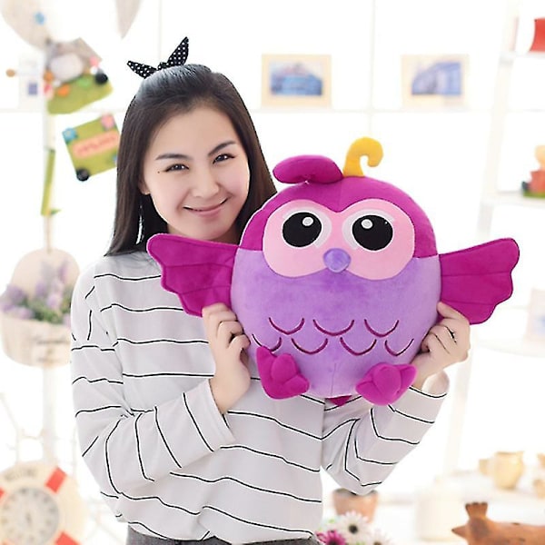 Värikäs Pöllö Nuken Persoonallisuus Söpö Pöllö Tyyny Sohva Tyyny Plus Leikkikalut purple 25cm