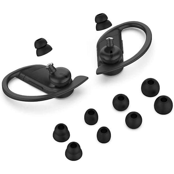 Ersättningsöronsnäckor Silikonöronspetsar Kompatibla med Beats By Dr Dre Powerbeats Pro Trådlösa Hörlurar (svart 8 st)