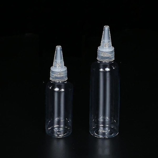 Plastflaska Transparent Spetsig Mun Färgpastaflaska Pressbar Och Underflaska Bärbar Resa Nödvändiga Tillbehör 5ML Plastic