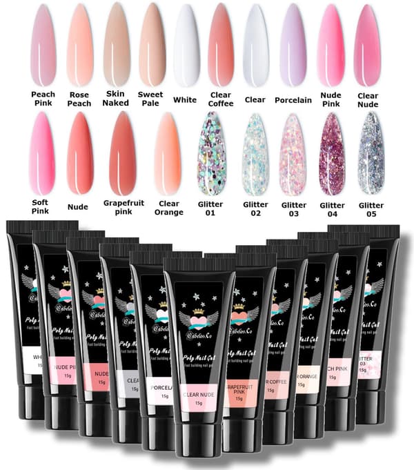 Polygel Negler 15g 15 Glitter 01