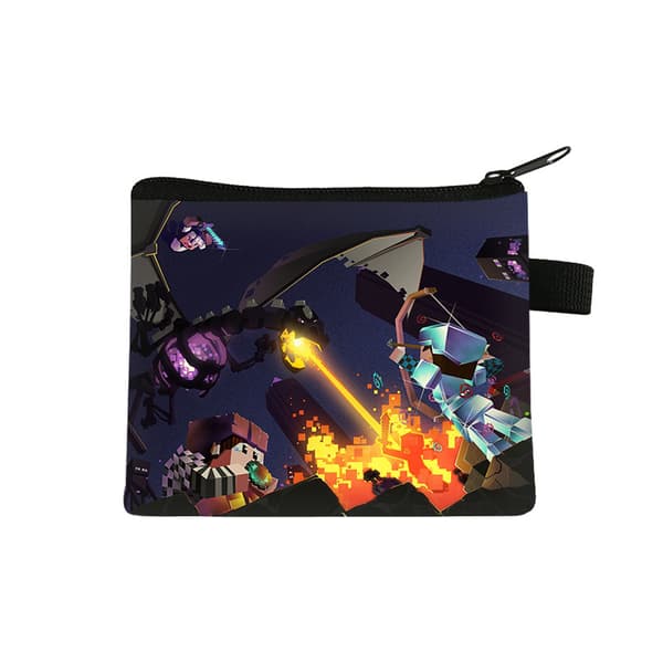 Minecraft Mini Myntbörs — Portabel Kortfodral i Polyester för Studenter 13.5*11cm.40