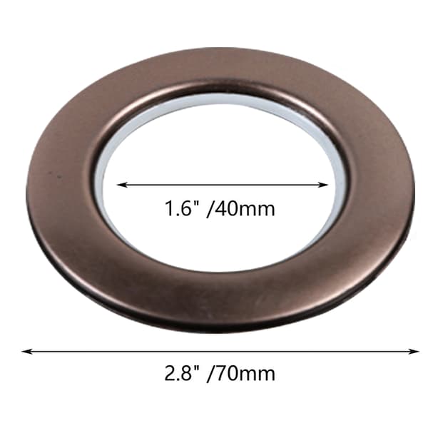 Gardintyll, ID 4,6 cm Lyddemper-sliping PP Bronse
