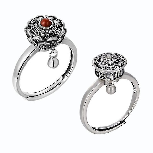 2 stk. Lotus Mantra Ring Finr Ring Ring Ring Smykker