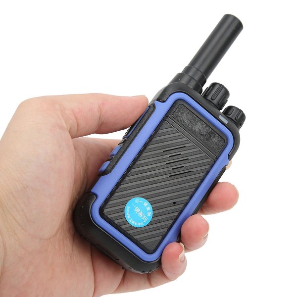 Håndholdt trådløs walkie talkie intercom for restauranter og skoler – avkodbar, kloningsbar (blå)