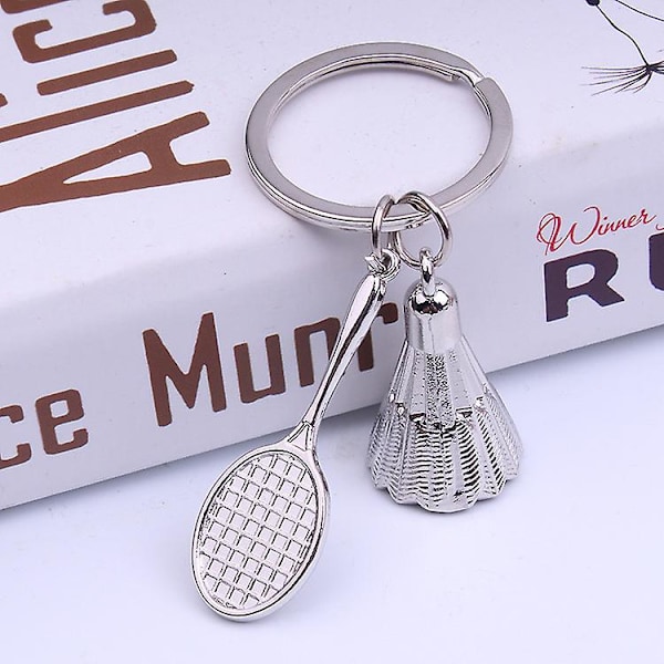 Badminton Ketsjer & Shuttlecock Rustfrit Stål Tung Nøglering