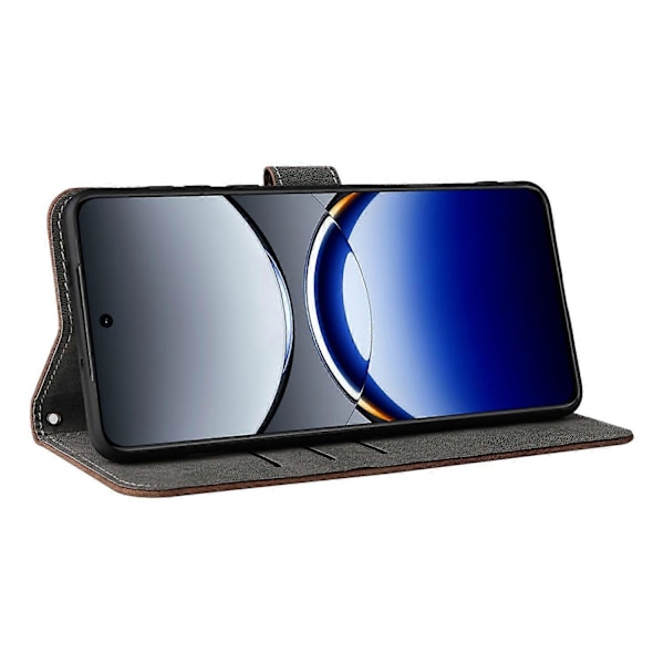 Til Oppo Find X8 Pro 5G Wallet Case RFID-blokering PU Læder Cover Stativ Visning - Brun Purple