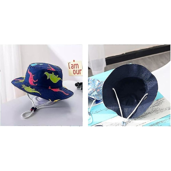 Barnhatt Justerbar Solhatt Andningsbar Strandhatt För Pojkar Flickor_ll Swordback Dragon 2 Years