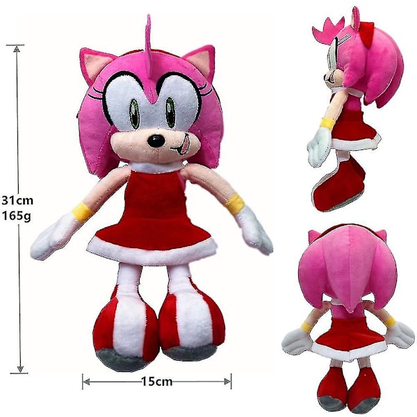 Sonic-pelihahmo Pehmolelu 3D Pehmeä Täytetty Piirretty Leikki Lasten Halaukseen Sopiva Tyyny Default Pink Sonic