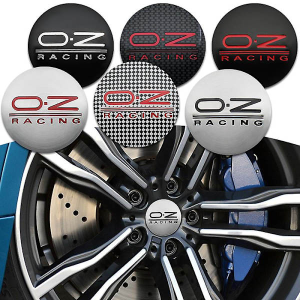 4 stk. 56mm 60mm Oz Racing Bilhjul Center Hub Cap Auto Fælg Refit Badge Kreativ Emblem Cover Sticker Bil Styling Tilbehør