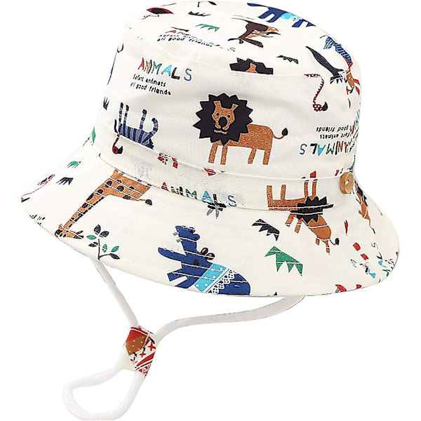 Barnhatt Justerbar Solhatt Andningsbar Strandhatt För Pojkar Flickor_ll Lion 2-6 Years