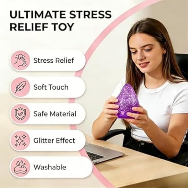 Drømmende Drop Sensorisk Klemme, Drømme Stress Drop Bold, Squishy Stressbolde, Langsomt Stigende Squishies med Super Solid Squish (Pink)