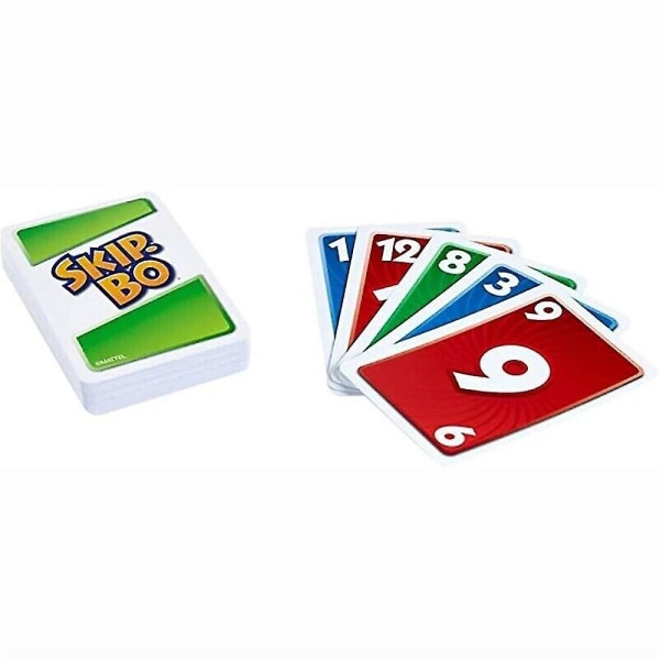 SKIP-BO kortspil til voksne Børn Kortsekvensering Familiefest brætspilsgaver
